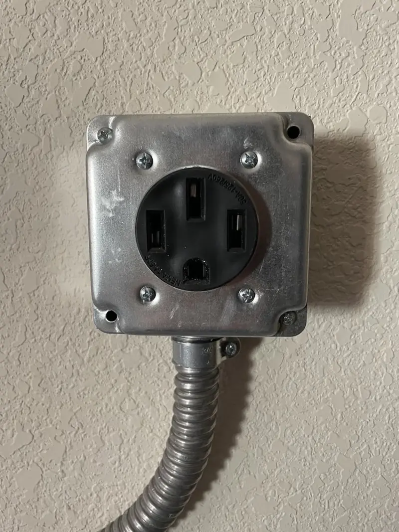 NEMA 14-50 outlet installed for Smart Home Electrical in Jasmine Estates